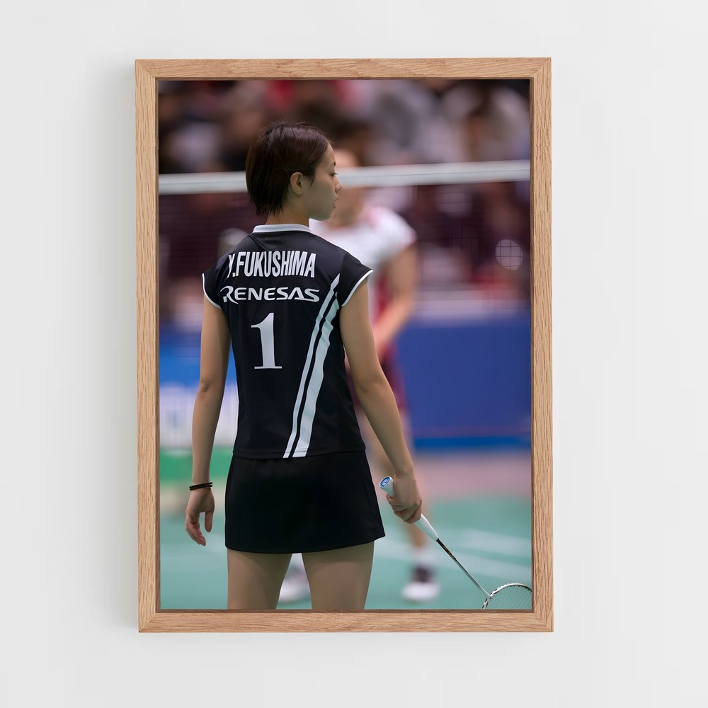 Poster Yuki de fukushima – affiche Badminton (vue 4)